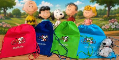 Snoopy Loto 4 Sacca e un Peluche