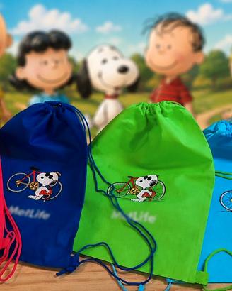 Snoopy Loto 4 Sacca e un Peluche