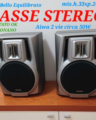 CASSE Stereo HiFi Aiwa Diffusori Audio Bass Reflex