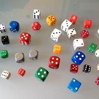 Lotto 37 Dadi da gioco vintage Game varie misure