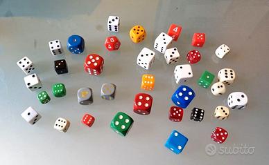 Lotto 37 Dadi da gioco vintage Game varie misure