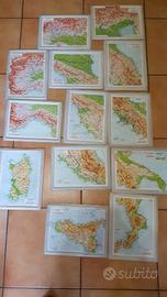 Cartine Geografiche in rilievo del 1970/80