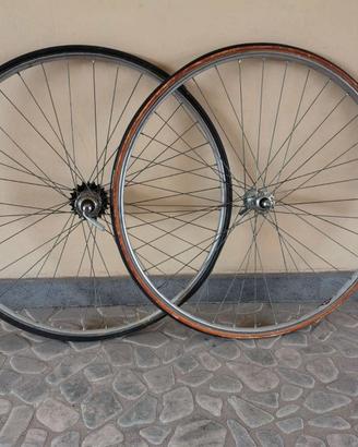 Coppia ruote 28 gomme tubolari Come da foto ruote