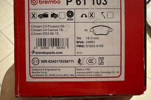 Pastiglie freno Brembo per Citroen