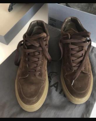 Scarpe Hogan pelle scamosciata marrone mis 40