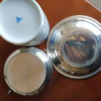 SERVIZIO DA THE CERAMICA E PELTRO