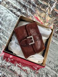 Portafoglio Pollini in vera pelle marrone