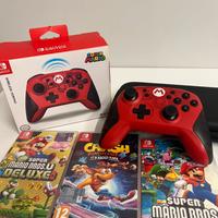 (NINTENDO SWITCH)CONTROLLER + GIOCO + CUSTODIA