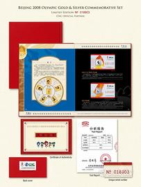 Album Pechino 2008 oro 999 e Argento 999