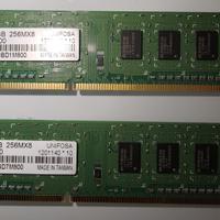 2 moduli Memoria RAM 2 GB