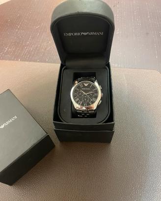 Orologio Armani in acciaio quadrante nero