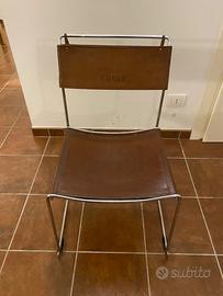 Sedie vintage in vero cuoio