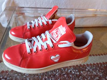 Sneakers  Adidas Stan Smith rosse vernice ne.39