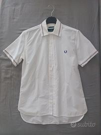 Camicia a maniche corte bianca Fred Perry