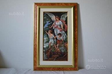 Quadro punto croce angelo custode
