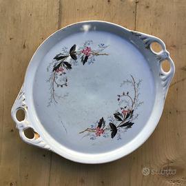 Vassoio in porcellana decorata a mano guantiera