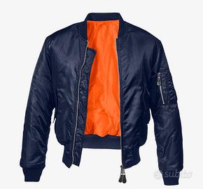 Giacca giubbotto Bomber colore blu navy