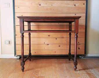 Tavolino scrittoio ètagér in legno di mogano