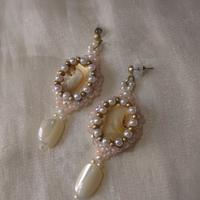 Orecchini con madreperla vintage artigianali