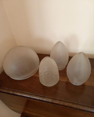 Vetri di ricambio satinati vintage per lampadari.