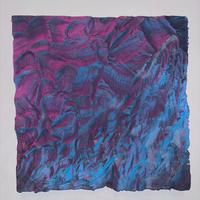 Quadro 3D con sabbia vulcanica e colori neon