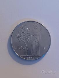 100 lire dell'anno 1989