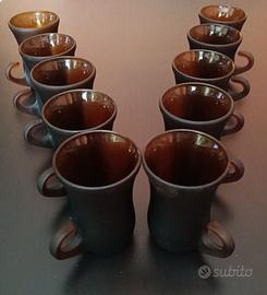 Set di 10 bicchieri vintage da caffè/liquore in ve