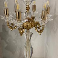 Lume in cristallo e ottone - 7 bracci