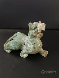 Scultura orientale Pixiu in pietra bowenite!