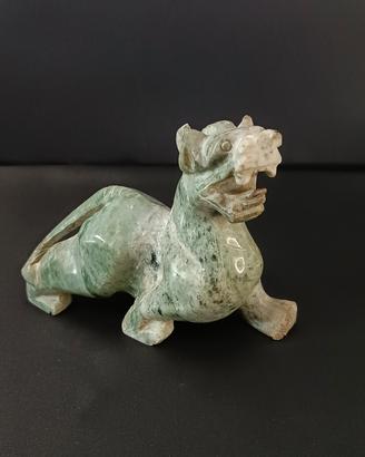 Scultura orientale Pixiu in pietra bowenite!