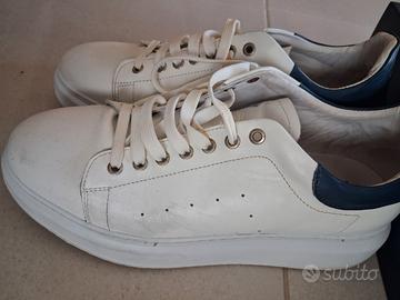 Scarpe exton bianche in pelle