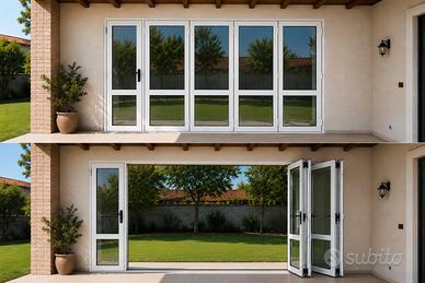PORTAFINESTRA A SOFFIETTO Alluminio H263 showroom