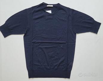 Celine - maglietta blu fresco lana tg L