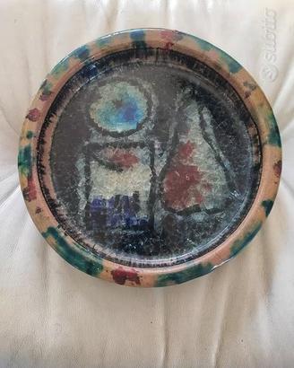 Disco ceramica invetriata Guerrino Tramonti