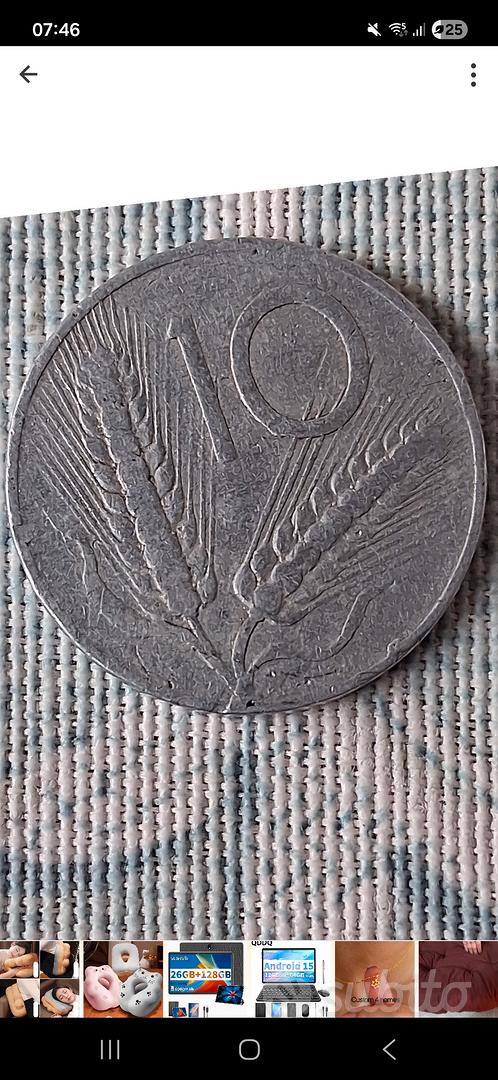 Monnaie Italienne 10 Lire 1951 Avec Erreur De Frappe - République Italienne - Collection