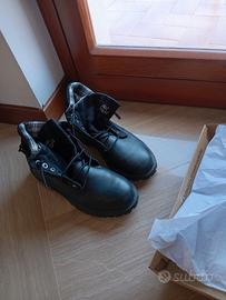 Timberland Roll-Top Boot Tartan Plaid scarponcino