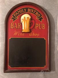 INSEGNA LAVAGNETTA per Pub Casa Enoteca