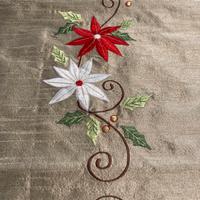 Runner natalizio con ricamo stelle di natale