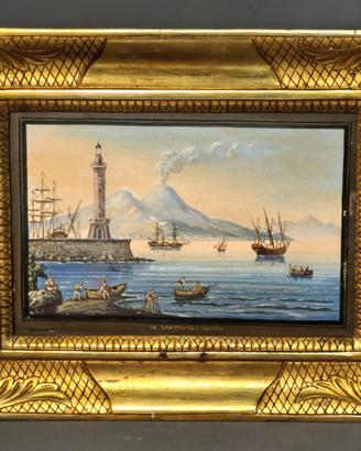 Dipinto Gouache napoletano – La Lanterna di Napoli