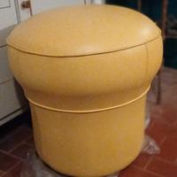 Pouf in similpelle vintage fine anni 60