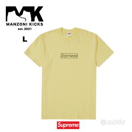 Supreme x Kaws Box Logo Tee Pale Yellow