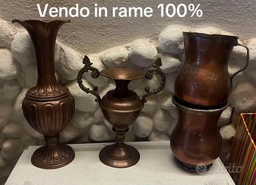 Porta candela in rame