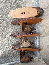 Appendiabiti portafucile in zampa vera camoscio