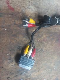 cavetto rca maschi femmina con adattatore scart