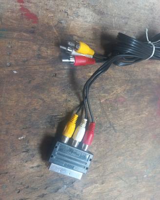cavetto rca maschi femmina con adattatore scart