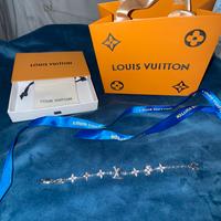 bracciale louis vuitton argentato brillantinato
