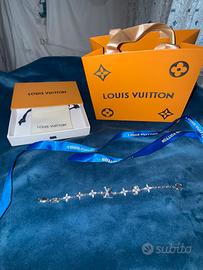 bracciale louis vuitton argentato brillantinato