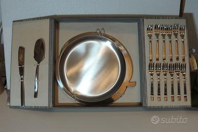 servizio per dolci con vassoio Morinox