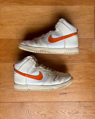 Nike dunk High Bianco Magma Arancione