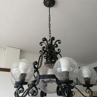 Set di lampadari in ferro battuto fatti a mano